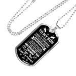 To My Son If Ever There Is Tomorrow When We're Not Together Dog Tag Pendant Necklace - Son Necklace Gifts