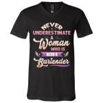 wo 1, Black, V-Neck T-Shirt
