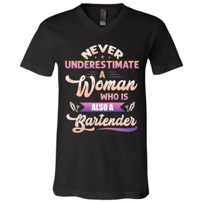 wo 1, Black, V-Neck T-Shirt
