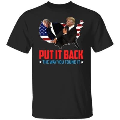 2P. Put it back biden, Black, Unisex T-Shirt