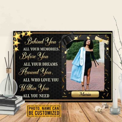 Personalized Photo Before You All Your Dreams Graduation Senior Canvas Prints - Unframed Poster
