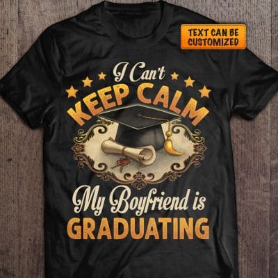 Personalized I Can't Keep Calm Personalized Graduation Gift T-Shirt - Senior 2022 Shirt - V-Neck Shirt