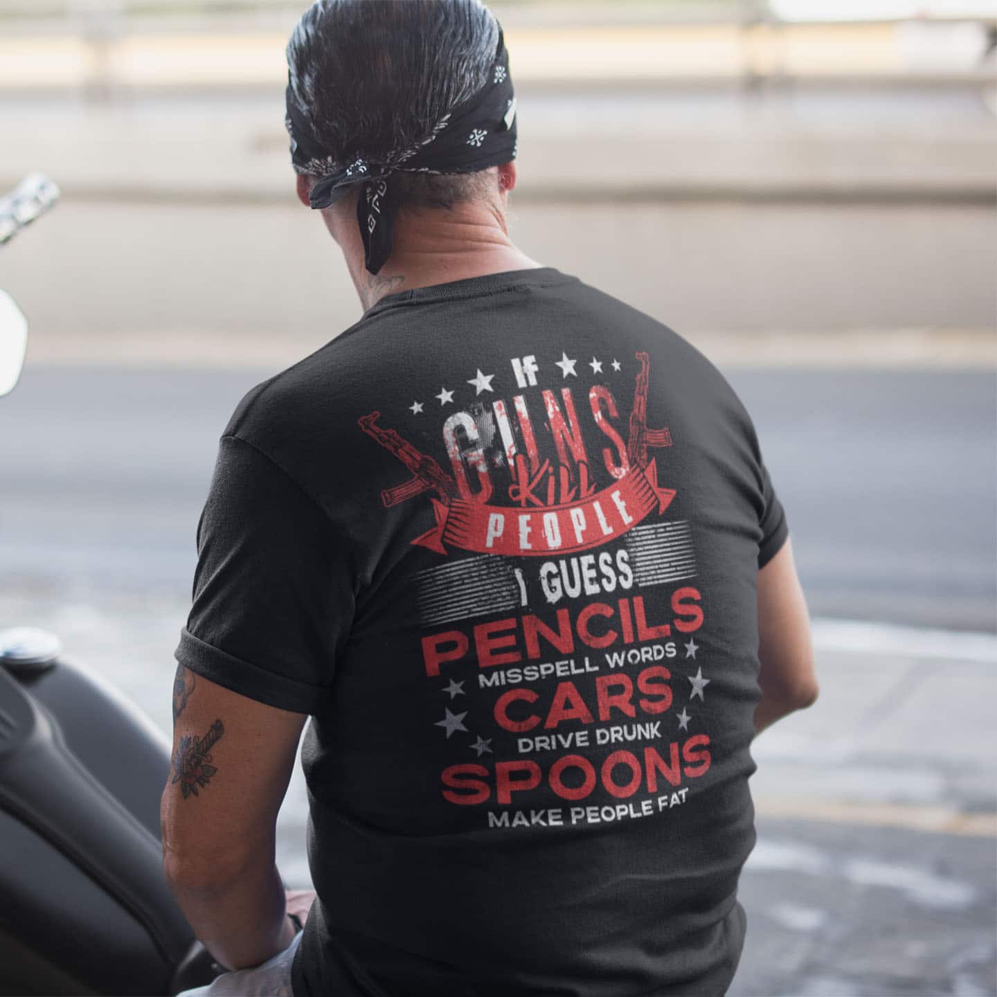 1VT. If Guns Kill People back shirt mk2