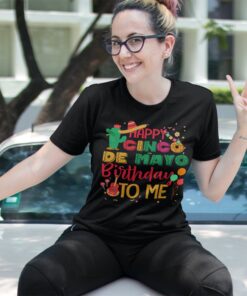 Alternative view of Happy Cinco De Mayo Birthday To Me T-Shirt - May Birthday V-Neck Tee Gift