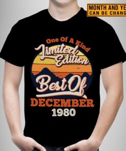Personalized One Of A Kind Limited Edition T-Shirt - Retro Vintage Birthday Shirt