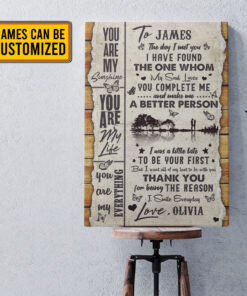 Custom Name The Day I Met You I Found My Love Thank You Husband Wife Canvas - Poster