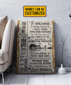Alternative view of Custom Name The Day I Met You I Found My Love Thank You Husband Wife Canvas - Poster