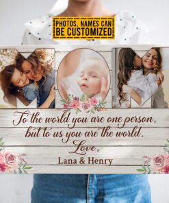 Personalized Photo Mom To The World You Are One Person But To Us You Are The World Canvas Prints - Unframed Poster