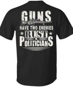 4VT. Guns Have Two Enemies, Black, Unisex T-Shirt