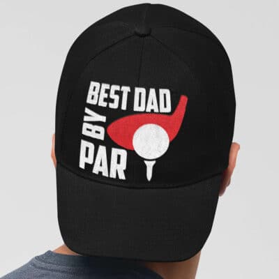 Best Dad By Par Father's Day Gift Twill Cap - High-Profile Snapback Hat - Trucker Hat