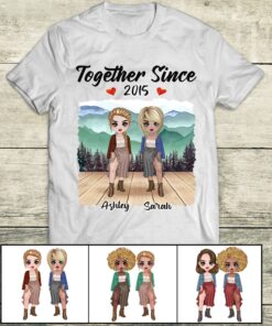 Alternative view of Together Since Best Friend Custom Shirt - Best Friends T-Shirt for Besties - Custom Best Friend Sister Shirt for Women Girl