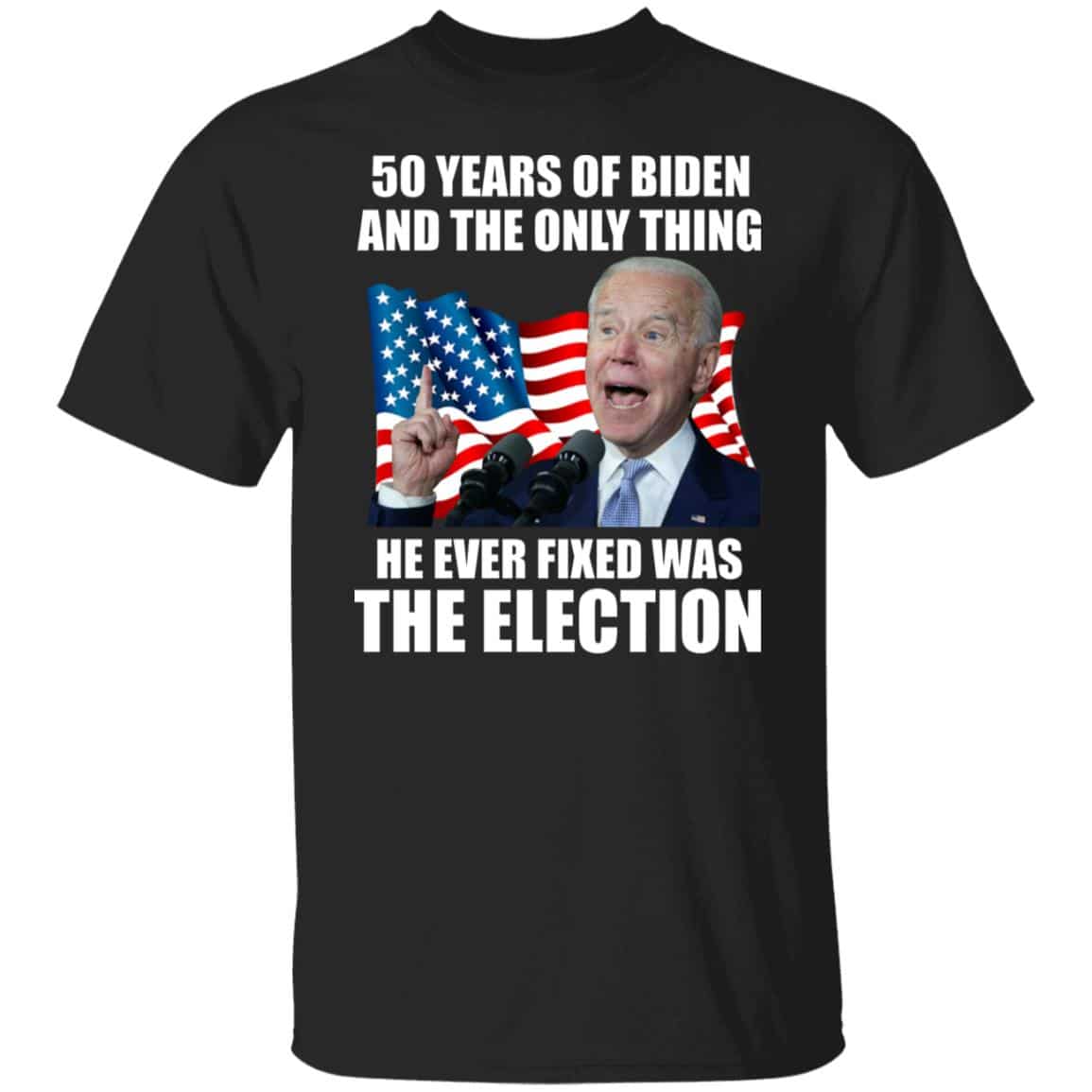 3VT. 50 Years Of Biden 2, Black, Unisex T-Shirt