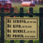 6. Be Strong Be Kind (metal sign) Metal Sign Mockup 2