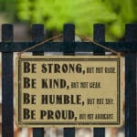 6. Be Strong Be Kind (metal sign) Metal Sign Mockup 3