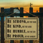 6. Be Strong Be Kind (metal sign) Metal Sign Mockup 4