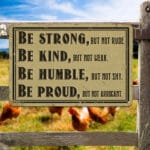 6. Be Strong Be Kind (metal sign) Metal Sign Mockup 5