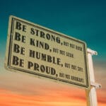6. Be Strong Be Kind (metal sign) Metal Sign Mockup 13