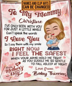 Personalized To My Mommy I've Only Been With You For Just A Little While First Mom Fleece Blanket - Throw Blanket