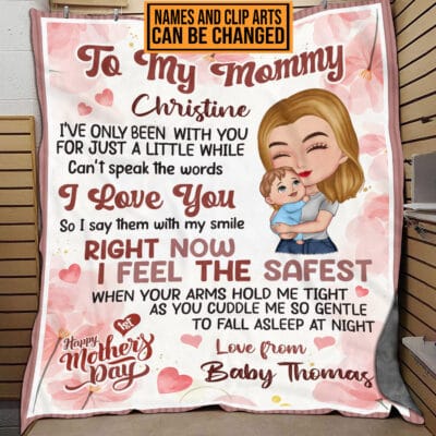 Personalized To My Mommy I've Only Been With You For Just A Little While First Mom Fleece Blanket - Throw Blanket