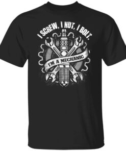 4VT. Mechanic I Screw I Nut 2, Black, Unisex T-Shirt