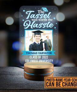 Alternative view of Personalized Photo The Tassel Was Worth The Hassle Graduation 2023 Senior Acrylic Night Light