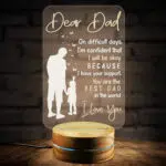 5VT. Dear Dad On Difficult Days night light mk1