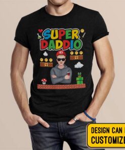 Alternative view of Super Daddio T-Shirt Funny Fathers Day Gifts Personalized