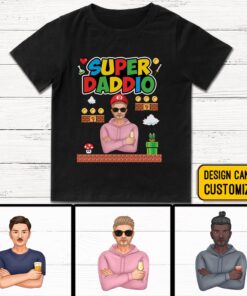 Super Daddio T-Shirt Funny Fathers Day Gifts Personalized
