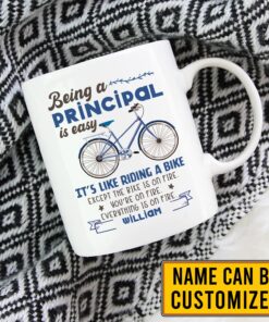 Alternative view of Personalized Being A Principal Is Easy Ceramic Coffee Mug - Gift for Administrator - Funny Principal Gift