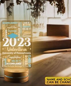 Alternative view of Personalized Name Class of 2023 Graduation Night Light - Graduation gifts for Her Him - Senior 2023 Customized Clipart Gifts
