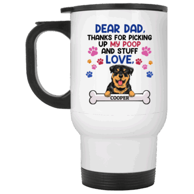 14 oz. White Travel Mug