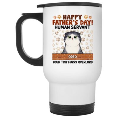 14 oz. White Travel Mug