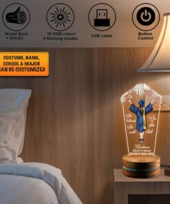 Alternative view of Personalized Graduation Gifts She Believed She Could so She Did Night Light Multi Color - Custom LED Light Decor