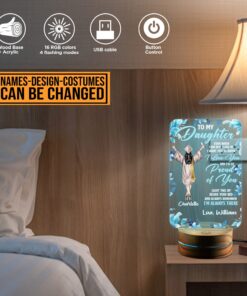 Alternative view of Personalized To My Daughter Even When I Am Not Close By I Love You Graduation Customized Clipart Night Light