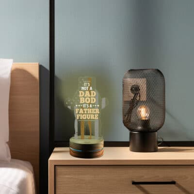Alternative view of It's Not A Dad Bod It's a Father Figure Birthday Gifts for Dad From Daughter Son Night Light - Fathers Day Gift- Dad Bod American Flag LED Light