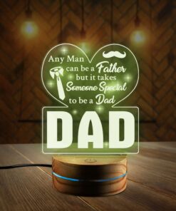Any Man can be a Father Someone Special To Be A Dad Night Light. Birthday Gift for Dad, Father's Day Gfits from Daughter