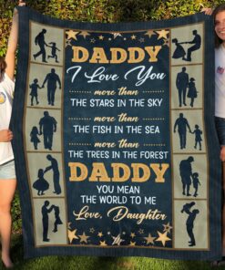 Alternative view of To My Dad Blanket Ultra-Soft Micro Fleece Throw Blankets from Daughter Son - Daddy I Love You More Than The Stars Gift Birthdays Bed Sofa
