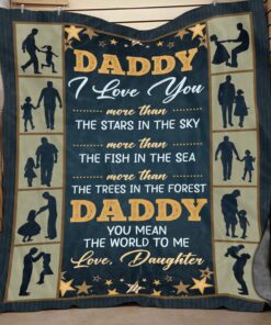 To My Dad Blanket Ultra-Soft Micro Fleece Throw Blankets from Daughter Son - Daddy I Love You More Than The Stars Gift Birthdays Bed Sofa
