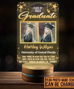 Alternative view of Personalized Take Pride In How Far You've Come Graduation Senior Night Light - Custom Graduation Gifts