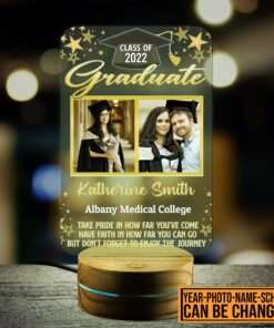 Personalized Take Pride In How Far You've Come Graduation Senior Night Light - Custom Graduation Gifts