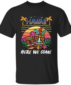 Hawaii Here We Come 5, Black, Unisex T-Shirt