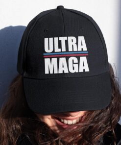 Alternative view of Ultra Maga Proud Ultra-Maga Trump President American Twill Cap - Snapback Hat