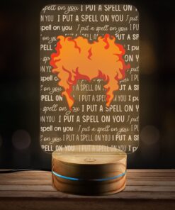 I Put A Spell On You Hocus Night Light Rechargeable - Three Witch Squad Led Light - Halloween Gift for Friends Sister Daughter Dad Mom