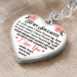 To My Soulmate In Your Eyes I Have Found My Home In Your Heart I Have Found My Love Heart Keychain