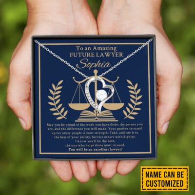 Custom To An Amazing Future Lawyer May You Be Proud Of The Work You Have Done Necklace - Future Lawyer Gift Necklace