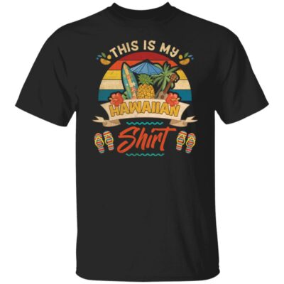 4Th. Hawaiian Shirt 2, Black, Unisex T-Shirt