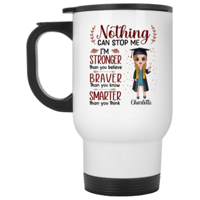 14 oz. White Travel Mug