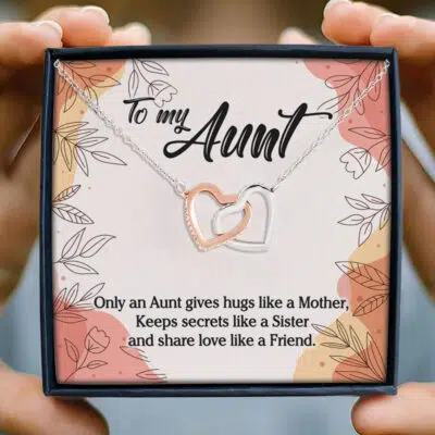 To My Aunt Like Mother Like Friend Necklace Birthday Gifts Love Pendant Necklace Fashion Jewelry for Women and Girls