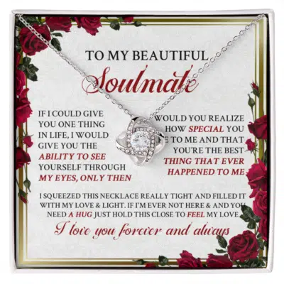 To My Soulmate You Are the Best Thing that Ever Happened to Me I Love You Forever and Always Necklace - Sterling Pendant Necklace for Her