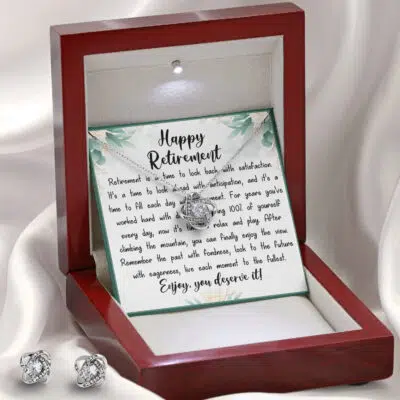 Alternative view of Happy Retirement Message Card Jewelry Gifts - Retirement Appreciation Gift for Mom,Boss,Teachers,Nurse,Friends,Wife,Sister Sterling Necklace